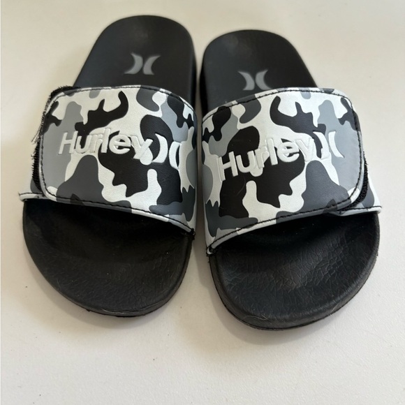 Hurley little boy size 12 Velcro camo sandal slides NAIA-V sport - Picture 3 of 8